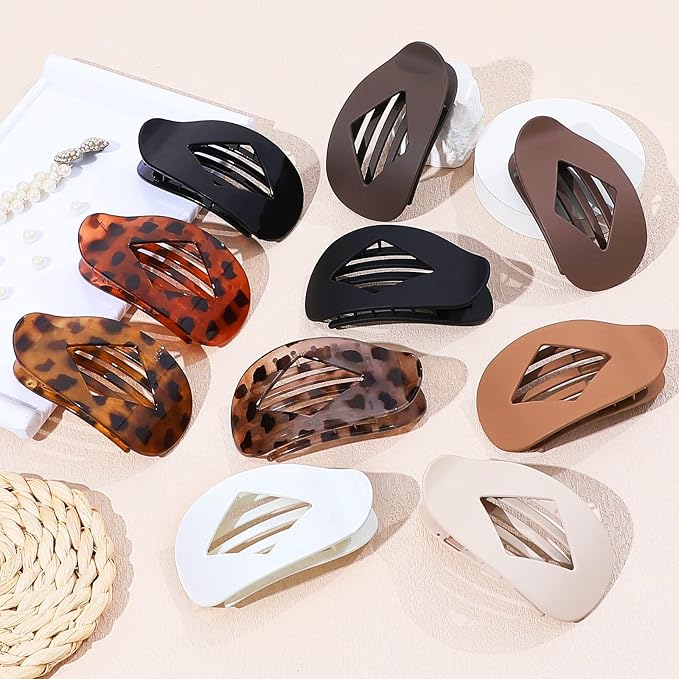 10 Pinzas Planas para Cabello Mujer, 10.7 cm, Leopardo miniatura 4