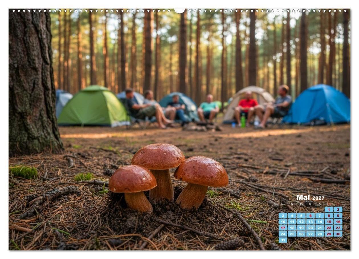Zelten - gemeinsam oder einsam (Wandkalender 2027 DIN A2 quer), CALVENDO Monatskalender: Camping bedeutet Freiheit, Stille, Abenteuer - oder ... und Zeit für Freundschaften (CALVENDO Orte)