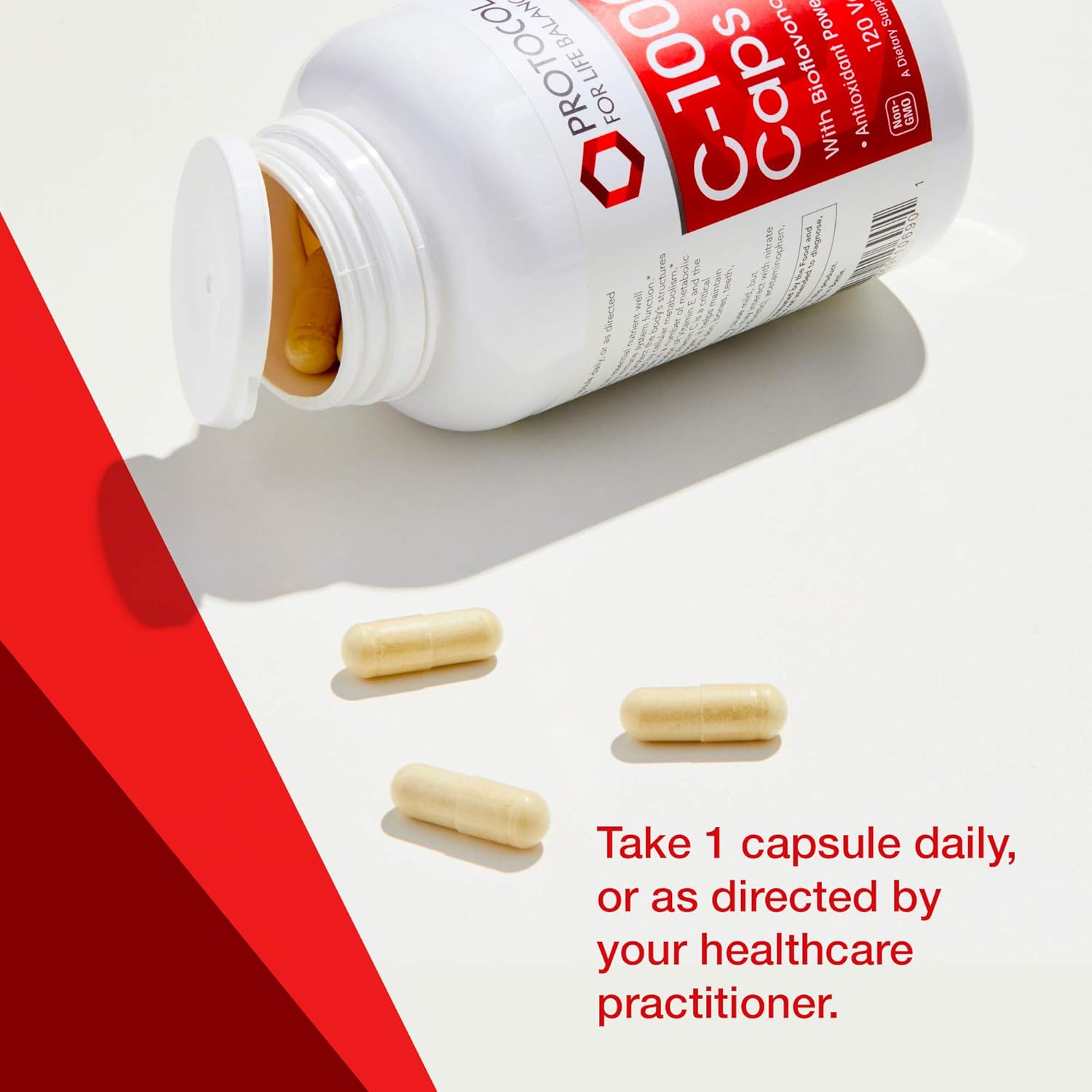 Protocol For Life Balance - C-1000 Caps with Bioflavonoids and Rutin - Antioxidant Power of Vitamin C, Supports Healthy Immune System Function, Provides Cellular Protection - 120 Veg Capsules