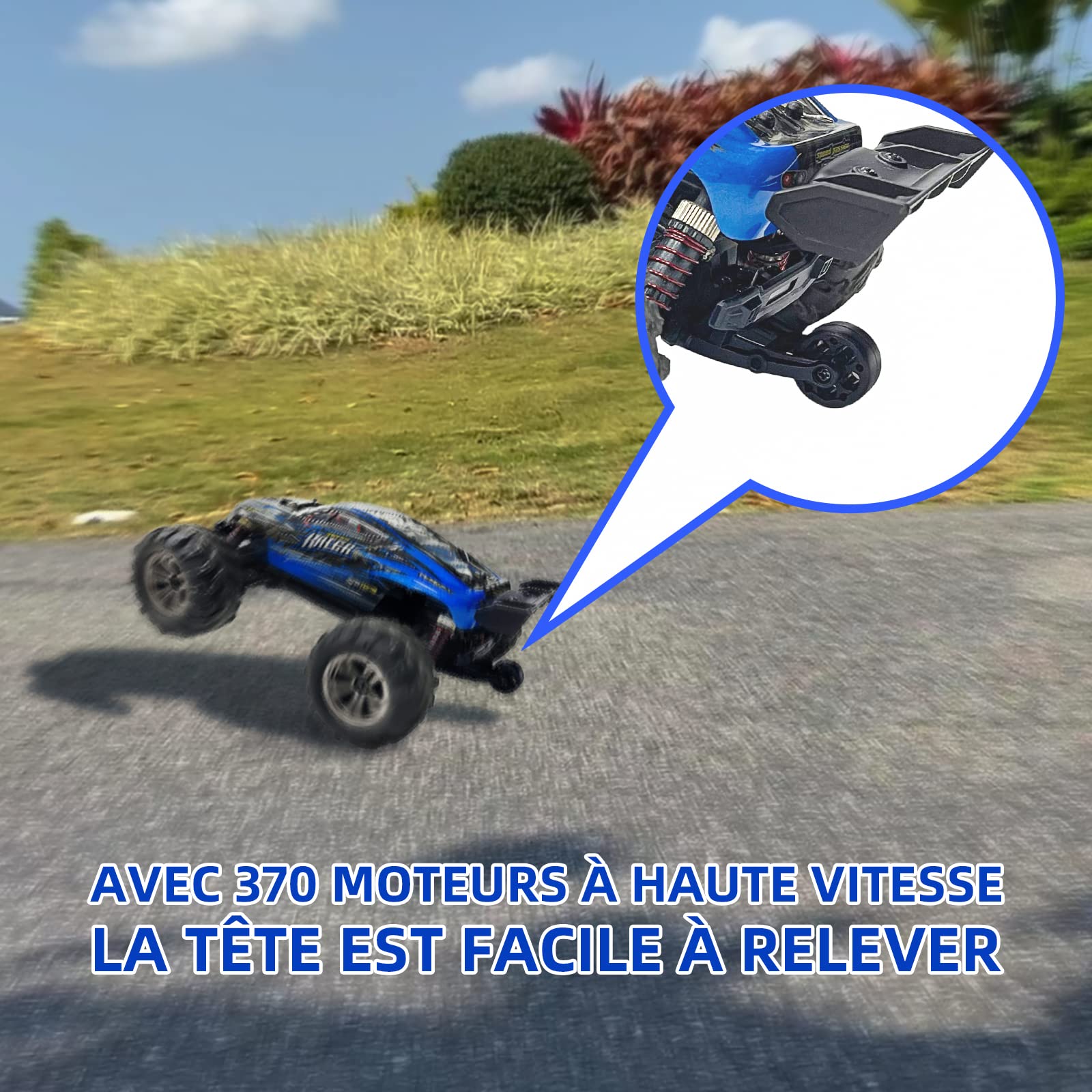 YONCHER YC100 Voiture Télécommandée, RC Voiture Tout Terrain 1:20 4WD 36km/h, Camion Telecommande à Grande Vitesse, 2.4GHz Crawlers RC avec 2 Piles 50min+ Temps de Jeu pour Adultes Enfants