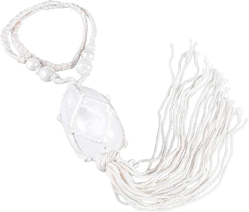 Rockcloud - Adorno de coche hecho a mano con forma de huevo pulido con cristales curativos para colgar en casa o oficina, coche, cristal de roca