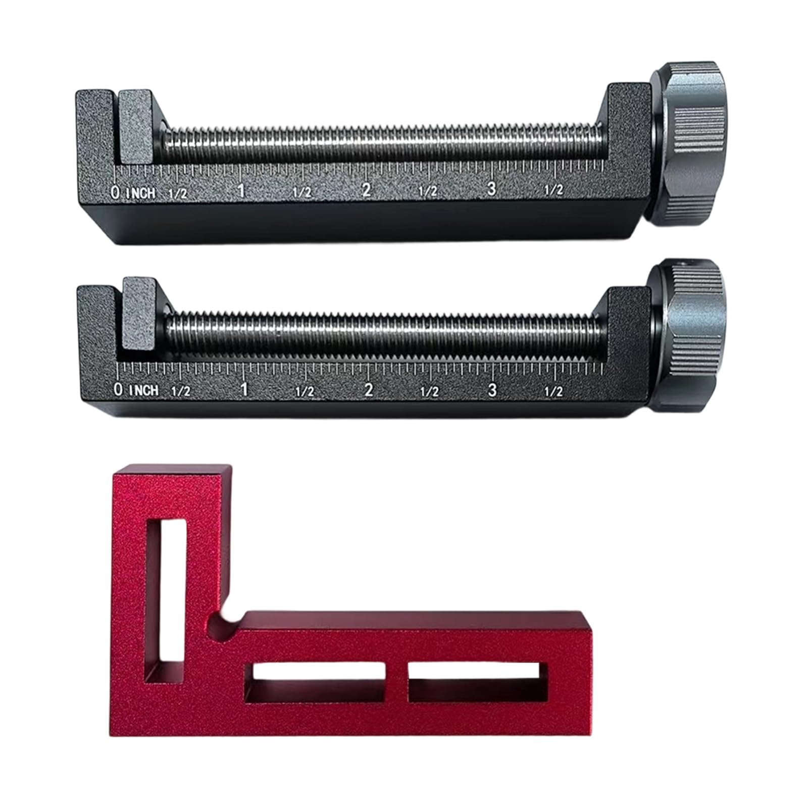 Hsioluted 3Piece Set Duty Aluminum Adjustable Clamp Portable Design Wide Compatibility Home Crafting Workshop Use Photography Equipment Clamp Aluminum