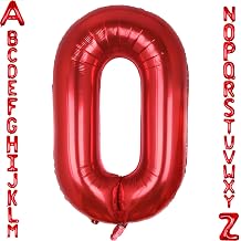 AULE 40 Inch Red O Balloon Letter Foil A-Z Birthday Big Alphabet