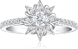 925 Sterling Silver Engagement Ring for Women Promise Ring for Her Wedding Bands Cubic Zirconia Ring Size 4-10.5