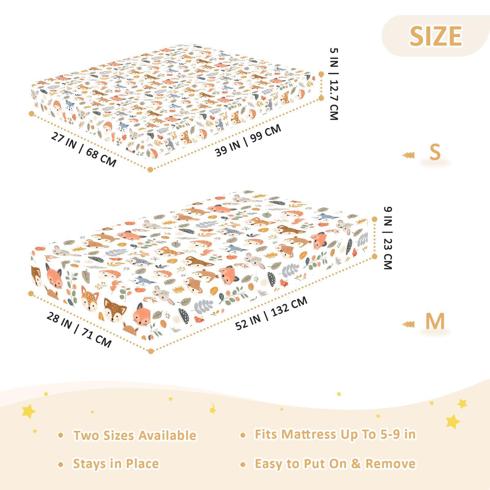 Drap-housse pour berceau de bébé Berry and Leaves pour garçons et filles, matelas standard doux, 71,1 x 132,1 cm