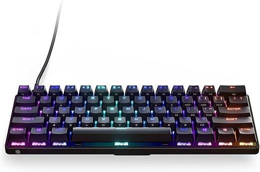 SteelSeries New Apex 9 Mini – HotSwap Optical Mini Keyboard – 60% Compact Design – Optical Switches – RGB Customization – Aluminum Alloy Frame –…