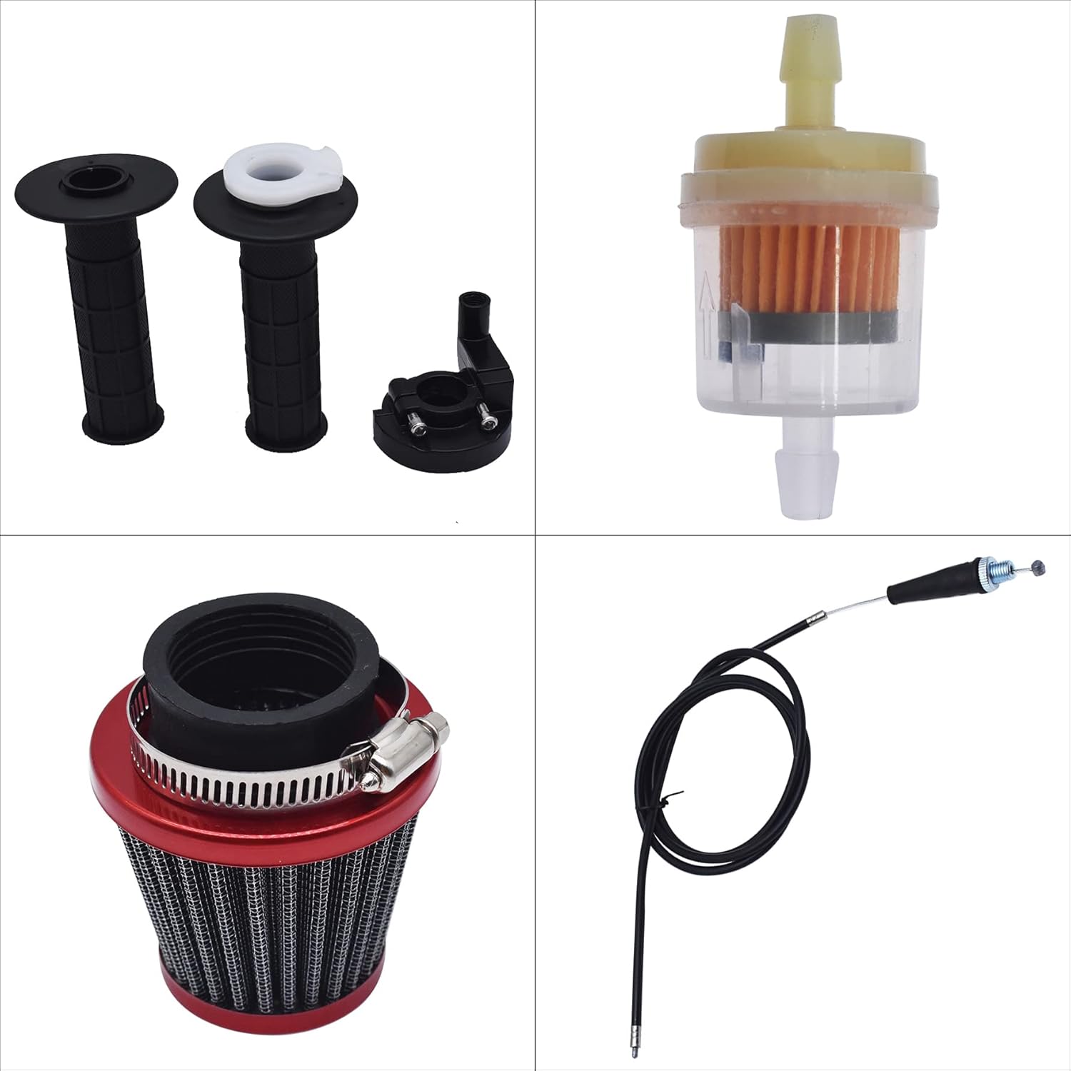 munirater Carburetor & Throttle Cable, Handle Bar, Air Filter Replacement for Honda CT90 CT110