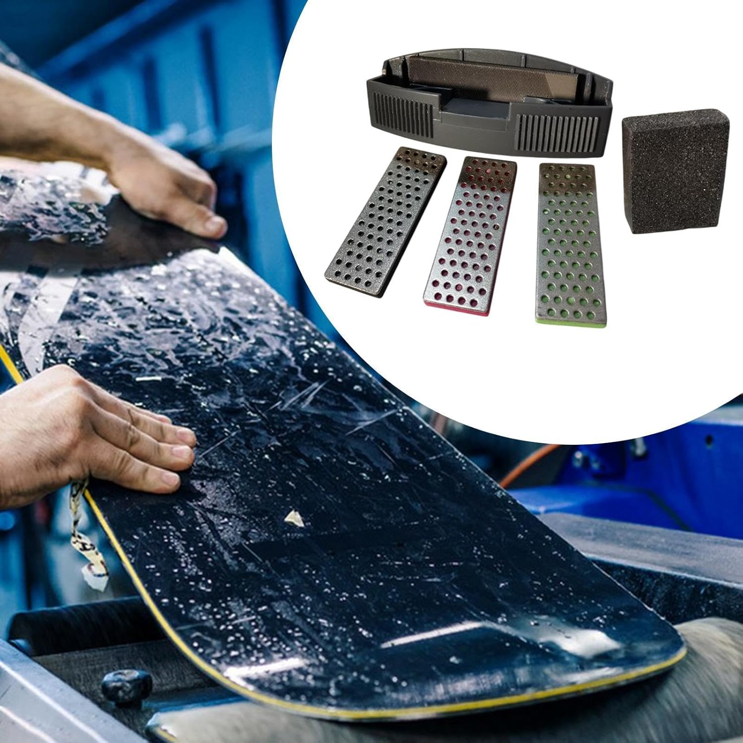 Ski Board Edge Sharpener with Snowboard Side Edge Trimming Tool