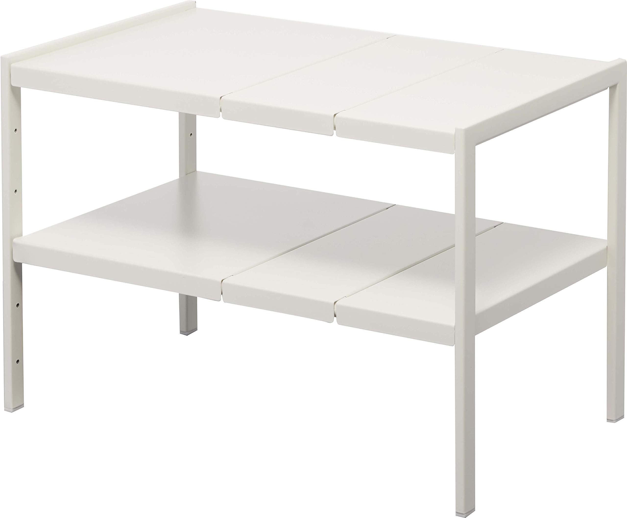 Organiseur extensible YAMAZAKI 4948 en acier blanc au design épuré pour cuisine