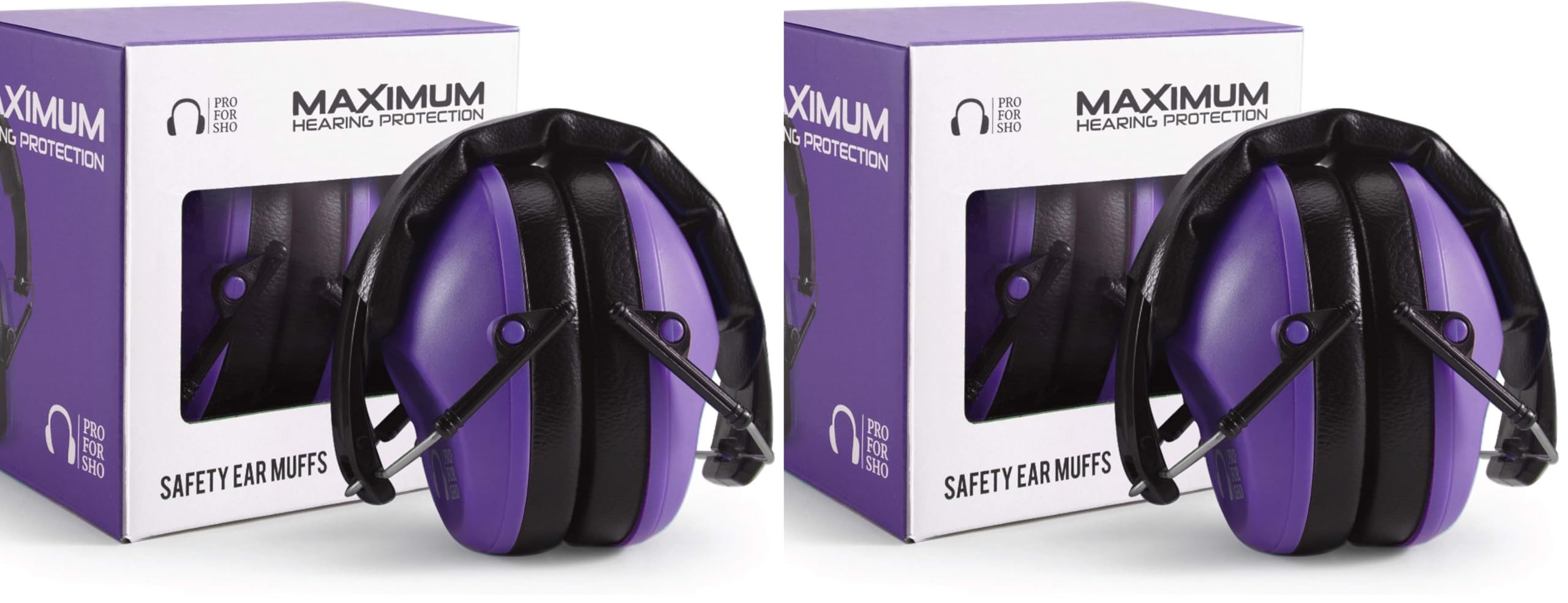 Pro For Sho 34dB NRR Hearing Protection Ear Muffs – Highest NRR Compact Design Ear Protection for Loud Events &amp; Sensory Use