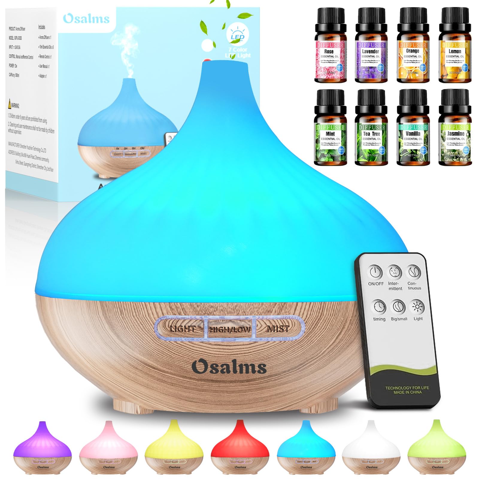 Aroma Diffuser Set Met Essentiële