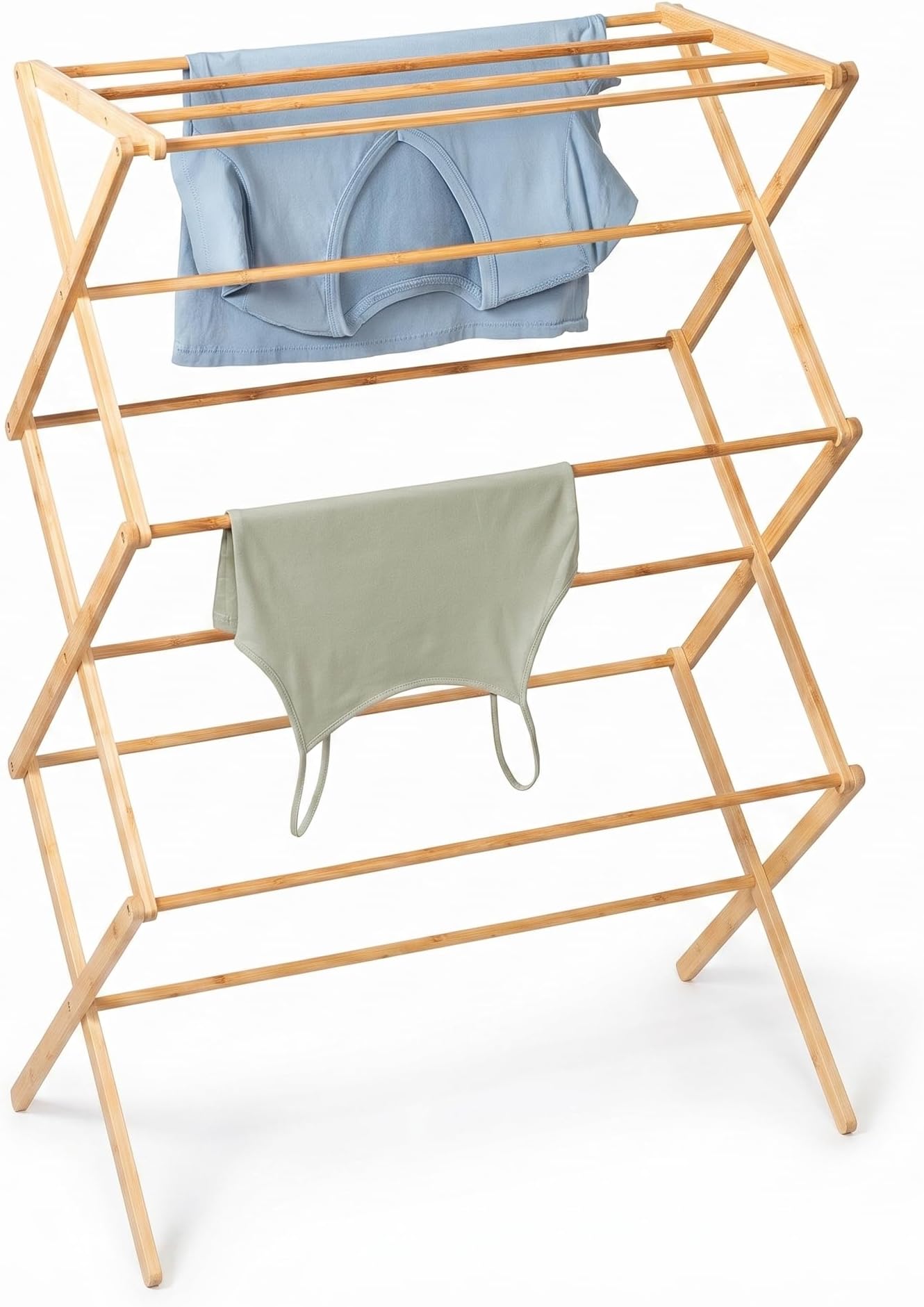 Honey-Can-Do Collapsible Clothes Drying Rack, Bamboo DRY-09508 Natural