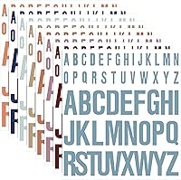 Vista 8 de 8 hojas de calcomanías de vinilo del alfabeto, impermeables, autoadhesivas, letras para pósteres, tablones de anuncios, buzón de correo, decoración