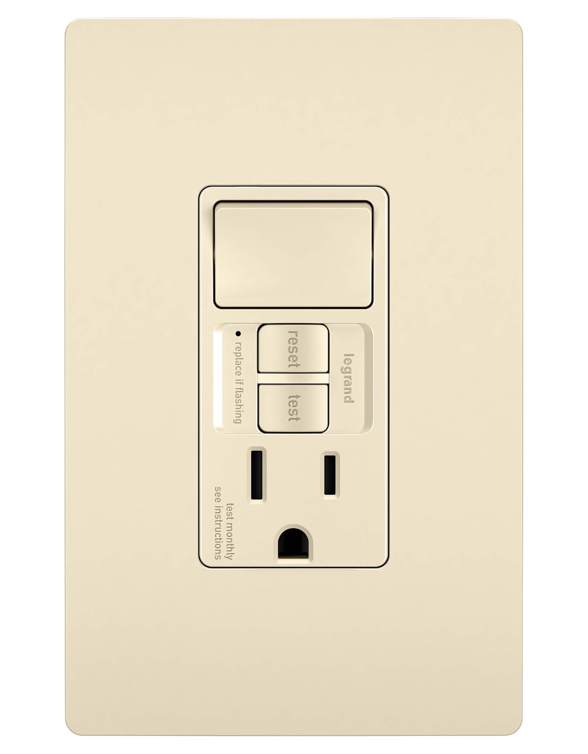 Pass & Seymour 15 amps 125 volt Almond GFCI Outlet 5-15R 1 pk