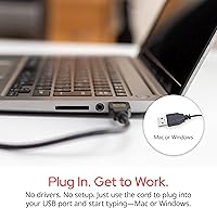 Vista 5 de Teclado con cable USB, Negro