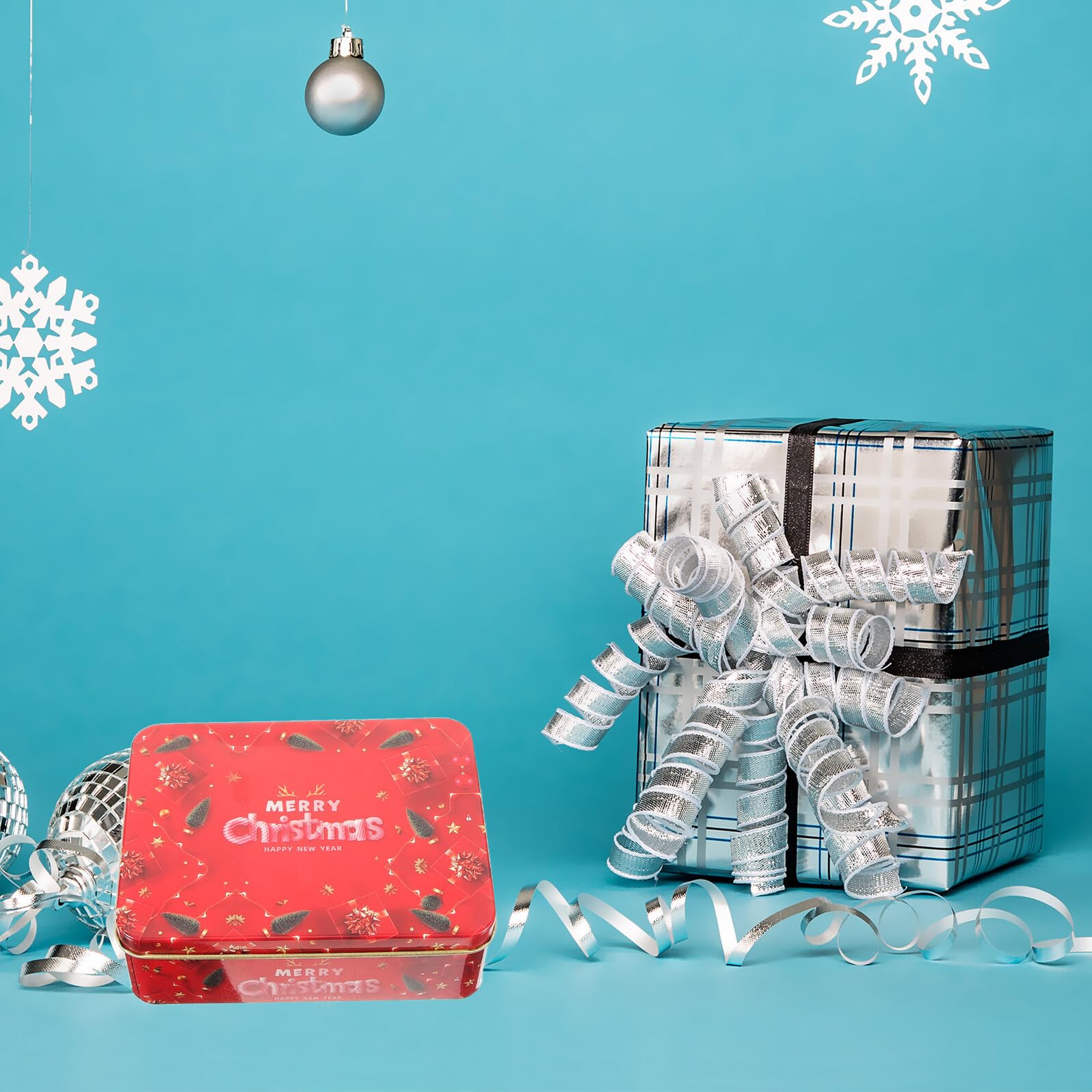 GALPADA 8stücke Kleine Metall-geschenkboxen Mit Deckel Aus Weißblech Weihnachtsgeschenkkarten-dosen Für Kekse Und Bonbons Praktisch Und Dekorativ