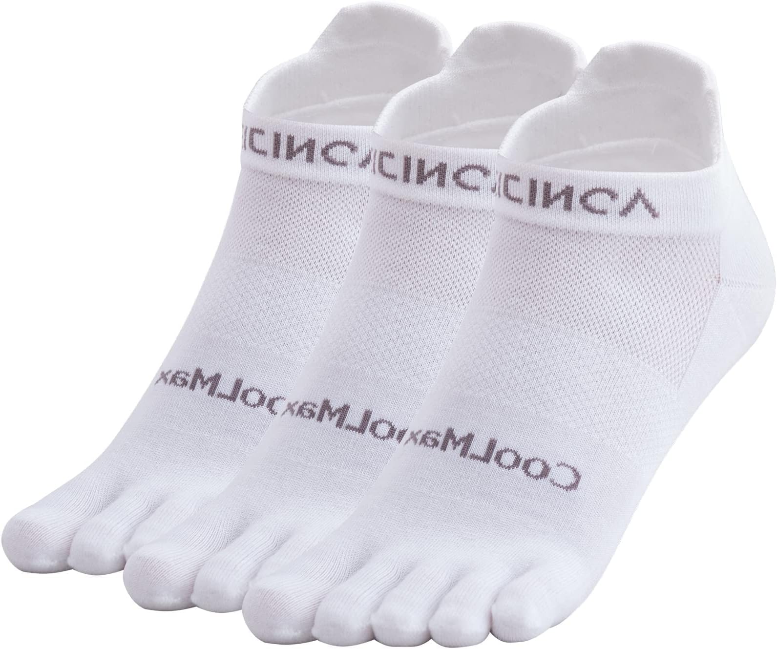 OrrinSportsToe Socks for Men Women Cool-max Running Socks 3 Pairs Athletic Breathable Five Finger Socks