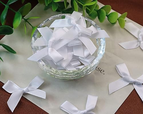 Vista 35 de Shapenty Mini lazos de satén para coser, álbumes de recortes, tarjetas, boda, regalo de Navidad, vestido de niñas, accesorios para el cabello, Verde