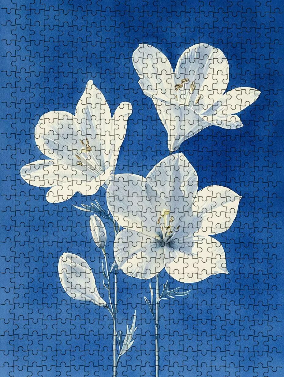 Puzzle 1000 Pezzi Fiori Bianchi 3D Puzzle per Adulti Impegnativo, Educa Puzzles Artistico, Divertente E Stimolante Puzzles Decorativo per La Famiglia, Regalo e Decorazione Pareti BXHZW6-40