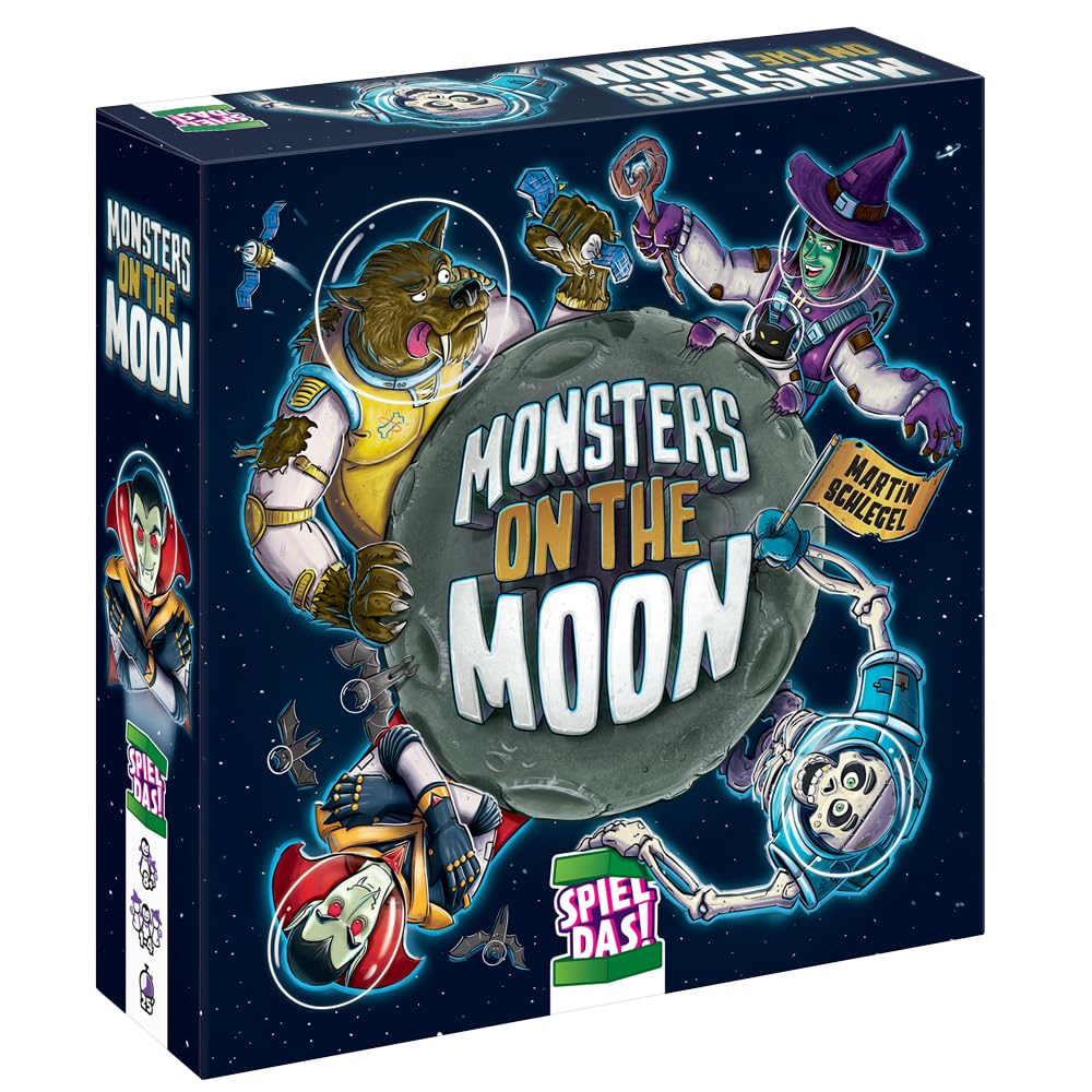 SPIEL DAS! Verlag - Monsters on The Moon - Fantastic Card Game for the Whole Family - with Exclusive Bonus Cards!