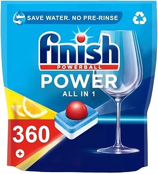 Finish Powerball All in 1 Max Lemon Dishwasher Mega Value Tablets 4 x 90 Count
