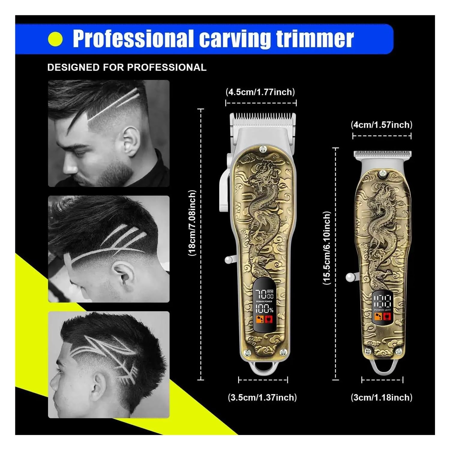 Razors HIENA HYN-I012 Elektrisches Haarschneidemaschinen-Set, professioneller Haarschneider für Männer, verstellbarer Bart und Haarschneidemaschine, elektrischer Barbier Haar