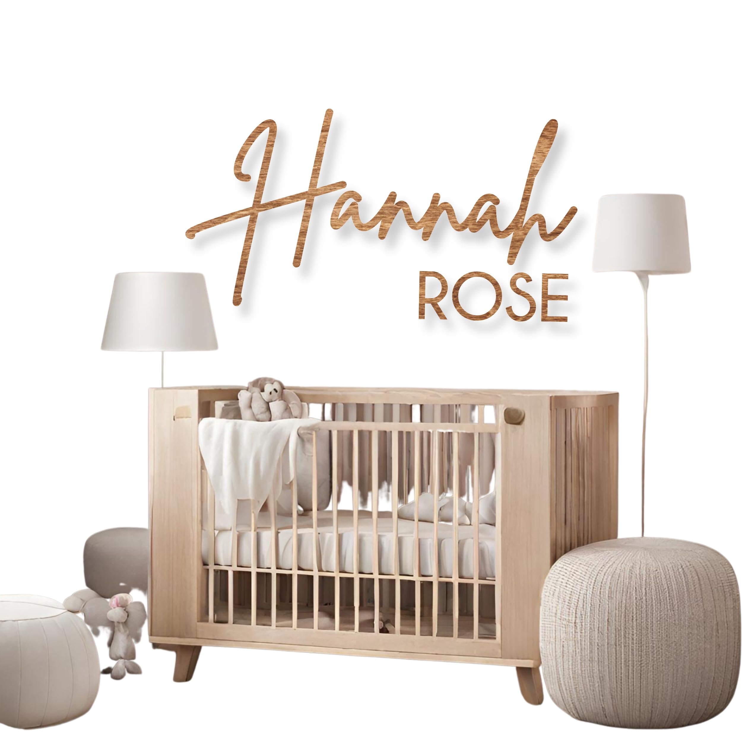 Personalized Baby Room Decor - Custom Name Sign - Wooden Name Signs for Nursery - Name Wall Decor - Names Signs for Kids Room - Personalized Name Signs - Baby Name Signs for Nursery