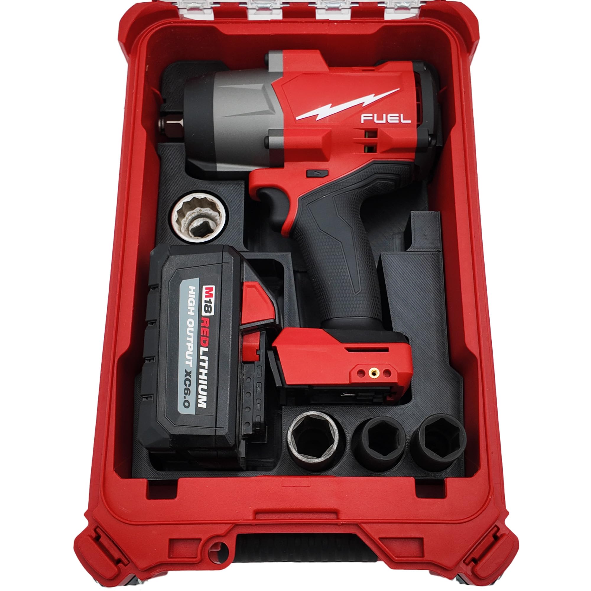 Organizer for M18 Fuel High Torque Impact Drill (Model 2967) for Milwaukee Packout Compact Organizer- Model 48-22-8435- LINER ONLY