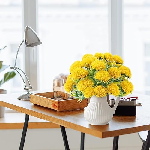 Miniatura 9 de 6 piezas de plantas artificiales artificiales, flores de plástico sintético, arbustos, plantas artificiales, resistentes a los rayos UV, para