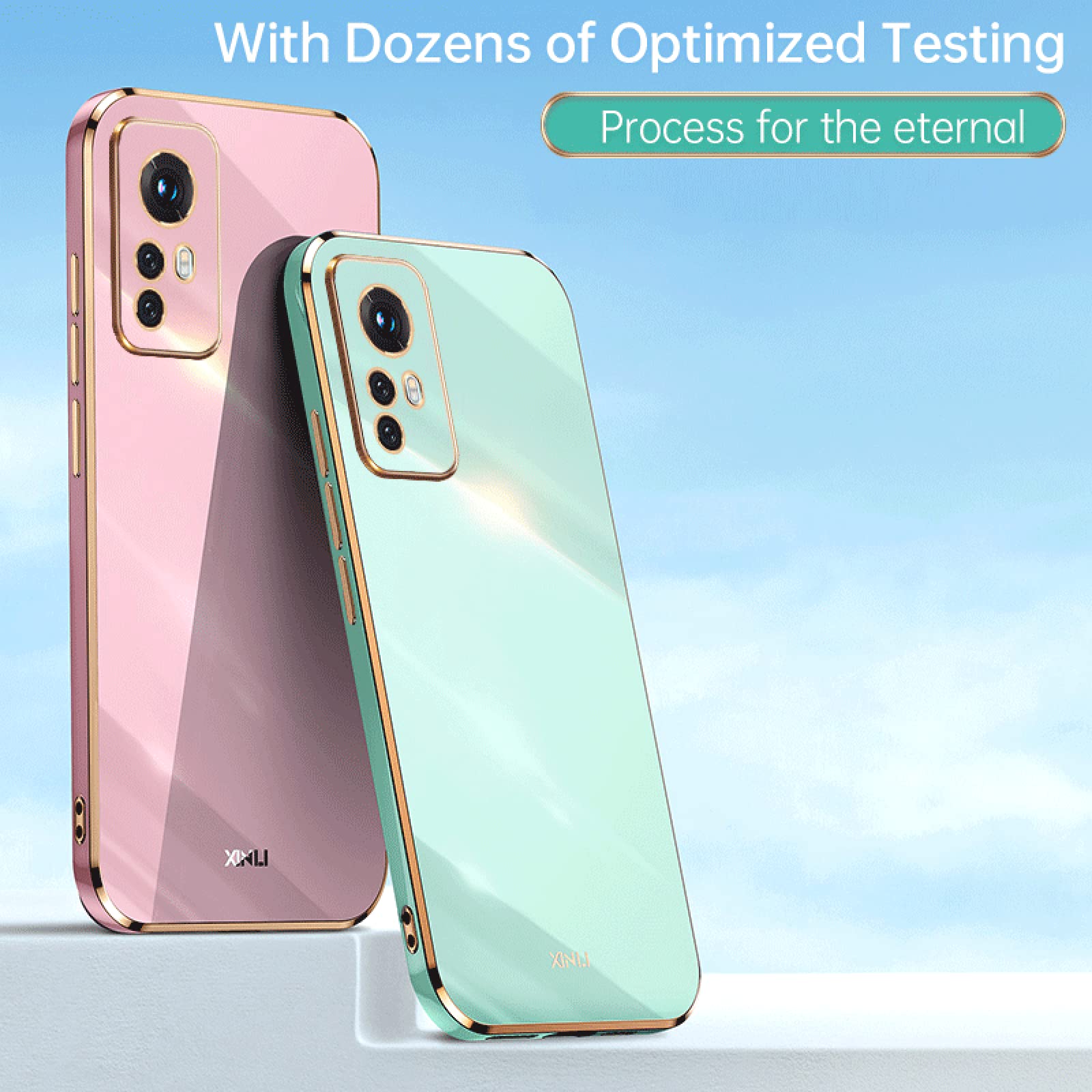 BonYonka Cover per Xiaomi 12T Pro, Custodia in Silicone Morbido TPU, Custodia Antiurto con Strato Interno in Fibra e Protezione della Fotocamera, Verde