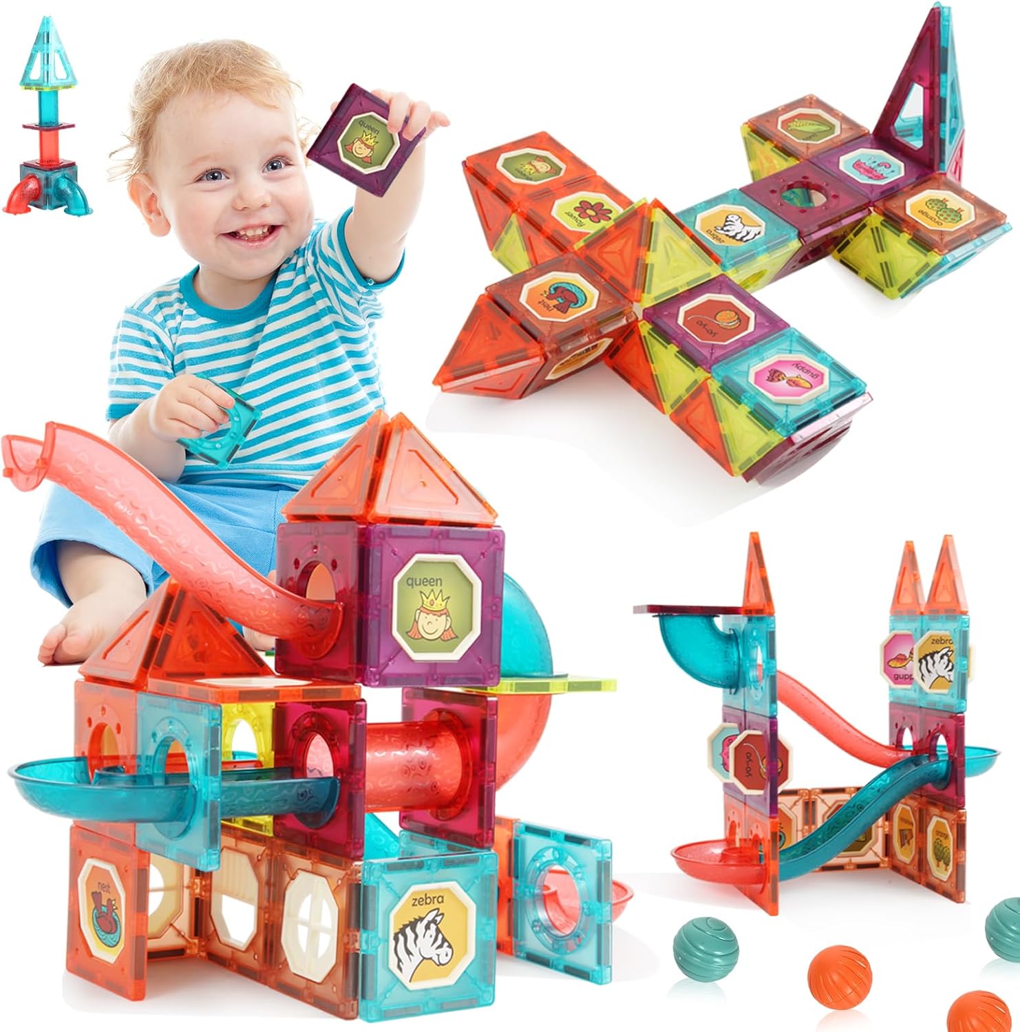 Bloques Magnéticos Construcción - 111 Piezas Montessori para Niños 3 Bloques Magneticos Construccion Niños 111 Piezas Construcciones Magneticas Niños 3 Años Juegos Educativos Piezas Magneticas Niños, Juguetes Montessori Magnetic Tiles,Regalos niños 4 5 6 7 8 9 10 años - ¿Vale la pena?