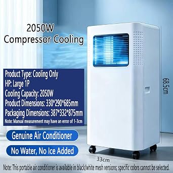 Portable Air Conditioner, 10,000 BTU AC Unit with Cool, Dehumidifier & Fan Modes, Remote Control, 24h Timer, Window Kit for Rooms up to 300 sq ft, Bedroom