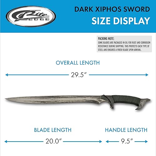 Miniatura 3 de SZCO Espada de machete Falcata de 29.5 pulgadas, espada de espiga completa de acero al manganeso con mango y funda envuelta en cuero, machete