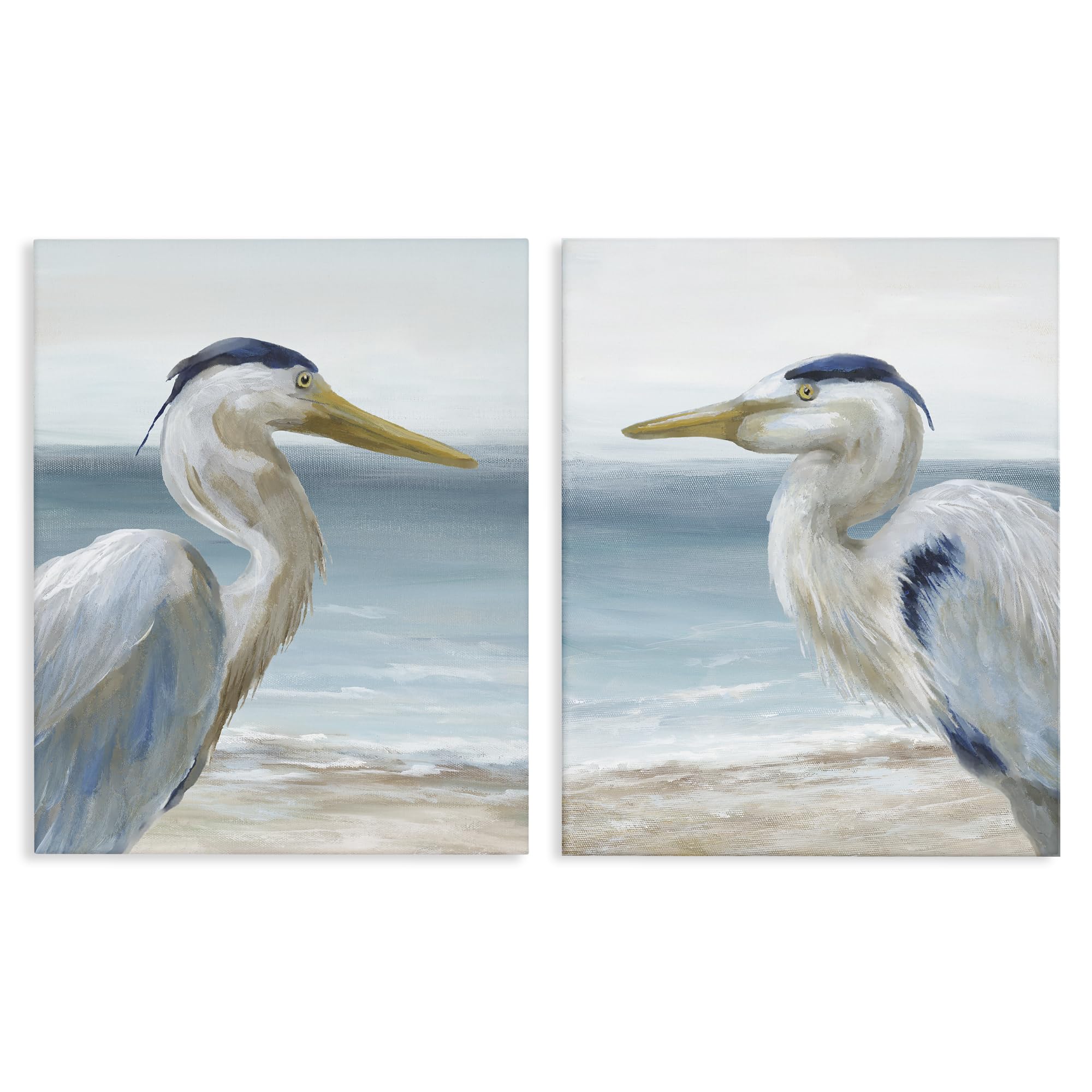 Stupell Industries Serene Coastal Herons Artwork Tranquil Herons Coastal, 16 X 20 Inch Canvas Wall Art Set