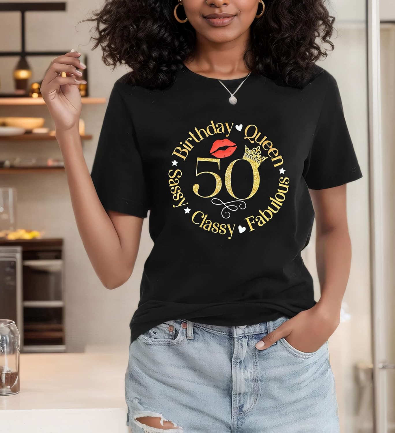 Vintage 1976 T Shirts for Women 50th Birthday Shirts Gifts Born in 1976 Tshirt Retro Short Sleeve Tee Tops - Image 2