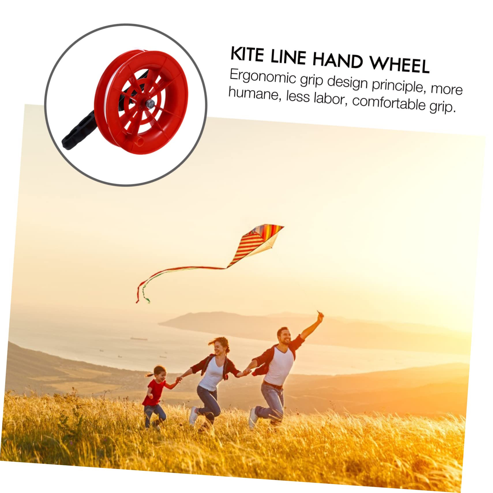 SUPVOX Professional Kite Winder Tool Winder Plastic Hand Wheel for Boys and Girls Adults