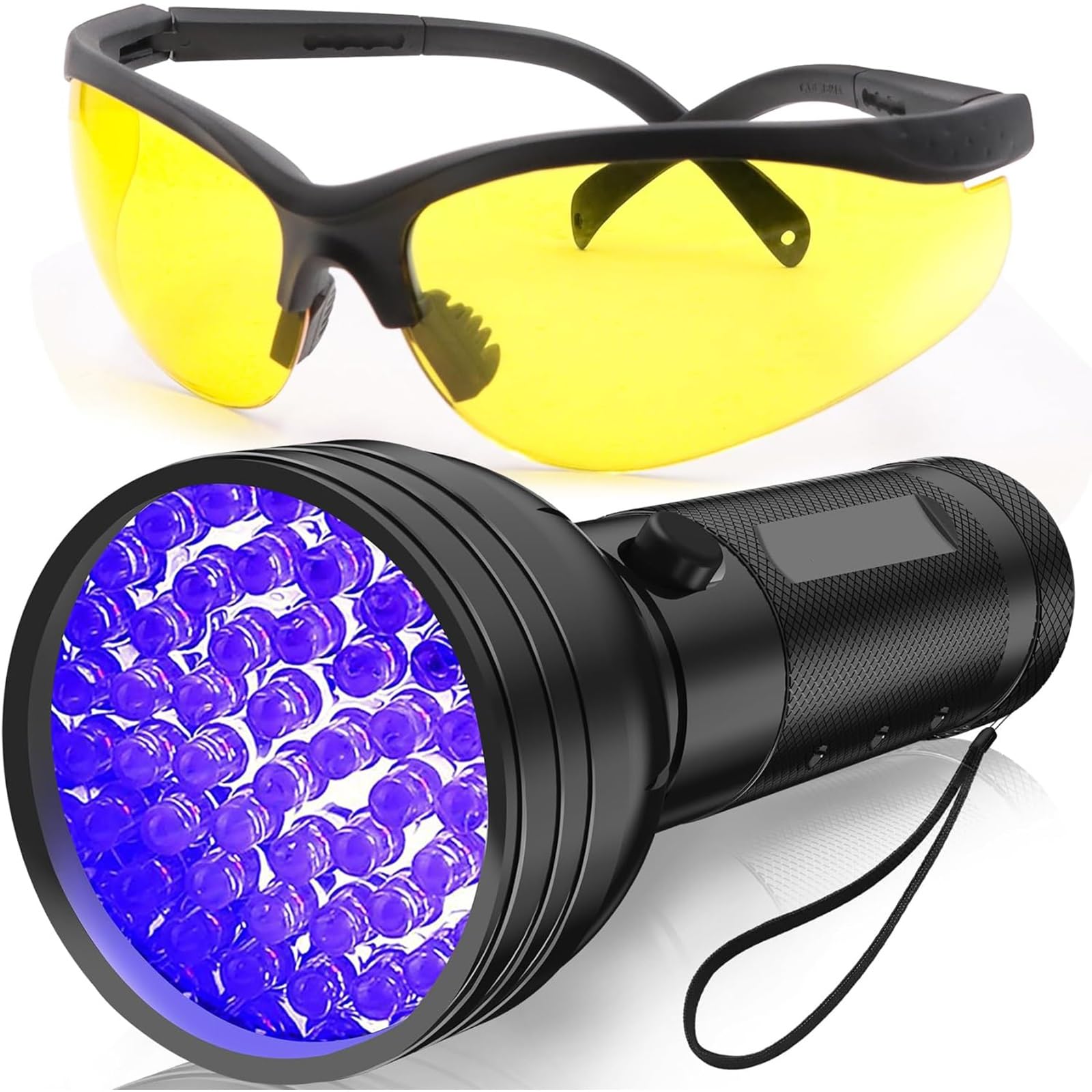 THE WHITE SHOP 2PCS Air Conditioner Leak Detector: Professional Car Tool Automotive AC Dye Leak Detection Kit with Protective Glasses