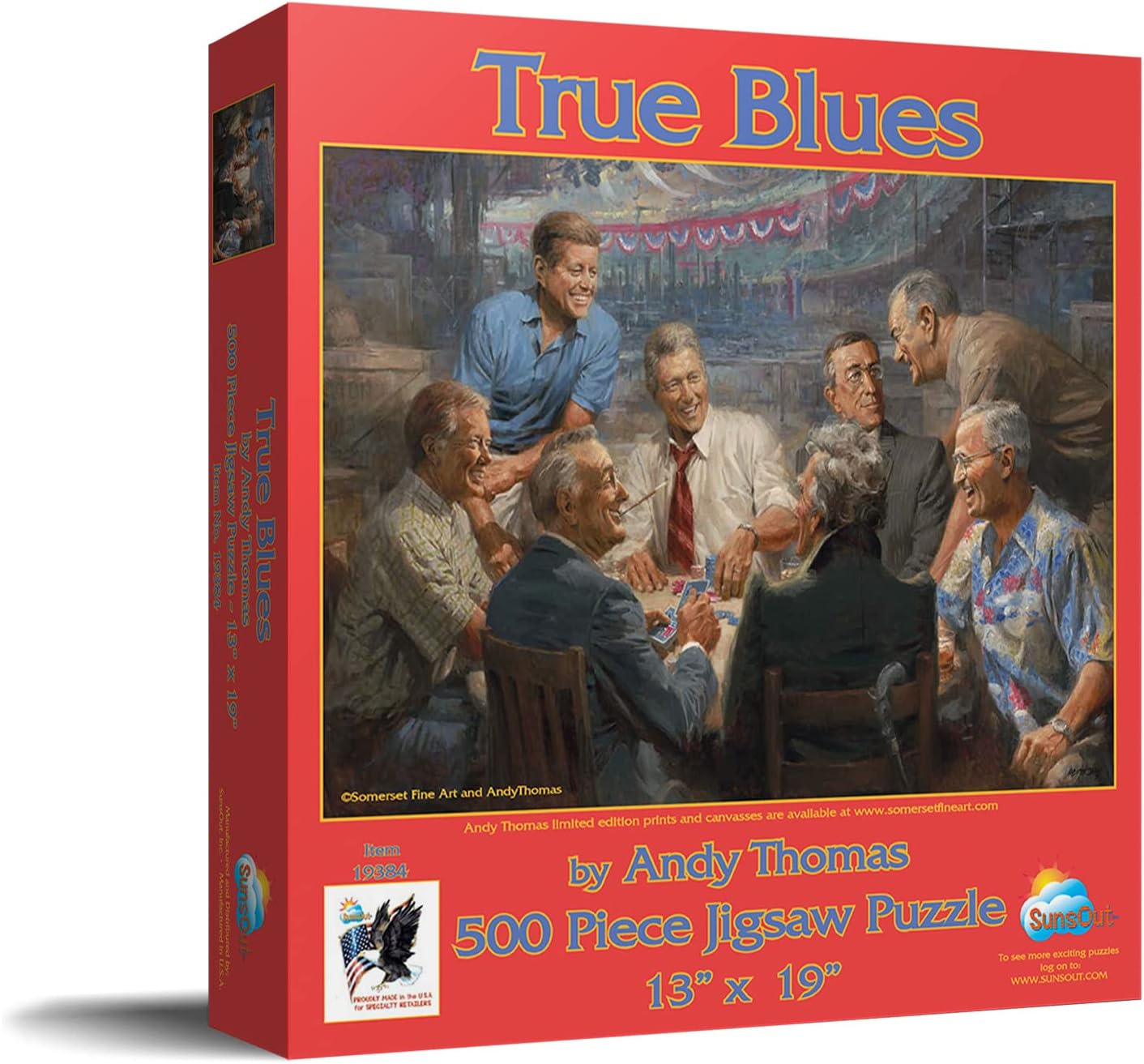 SUNSOUT INC - True Blues - 500 pc Jigsaw Puzzle by Artist: Andy Thomas - Finished Size 13" x 19" - MPN# 19384