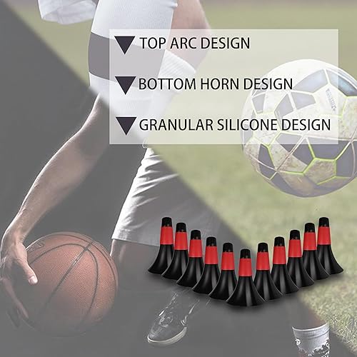 Miniatura 3 de 12 conos de entrenamiento deportivo de 9 pulgadas de agilidad de plástico para patinaje con bolsa de transporte para niños, práctica de baloncesto y