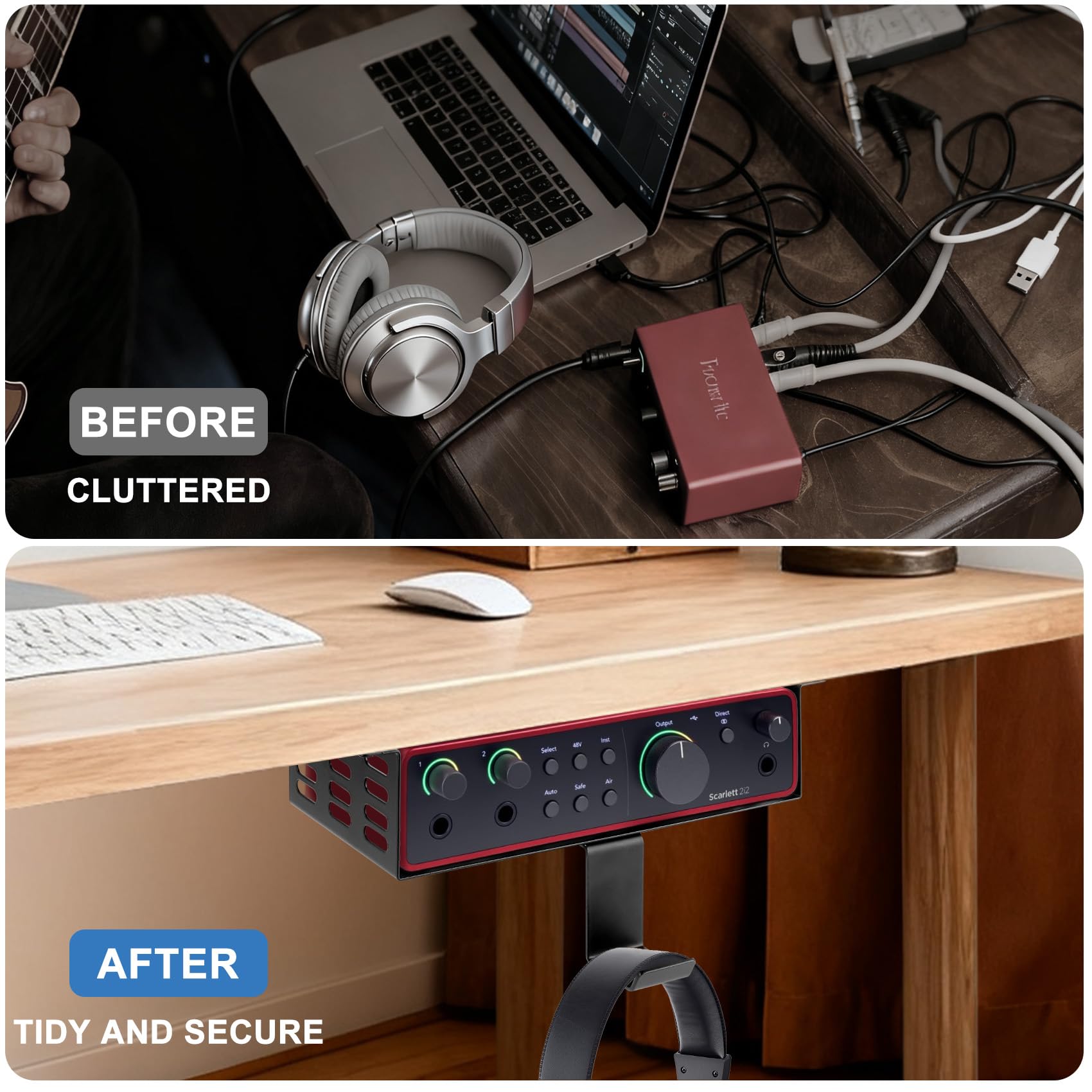 Amazon.co.jp: Focusrite Scarlett 2i2 第4世代用メタルアンダーデスク