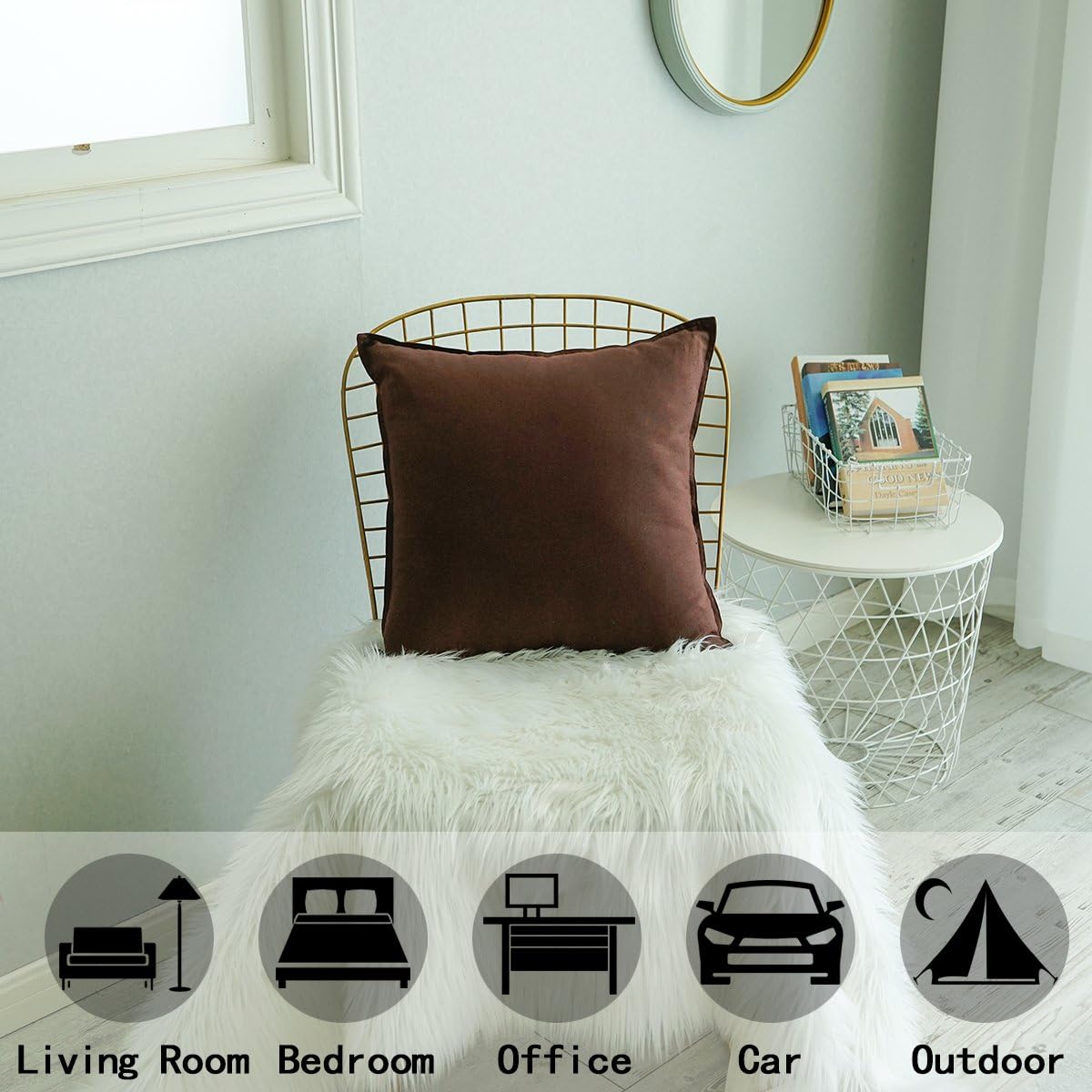 best throw pillows for brown leather couch in use