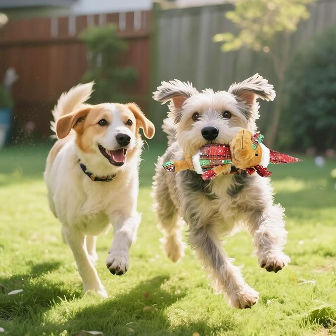 Juguete Navideño para Perro Squeaky Interactivo Forma de Venado miniatura 5