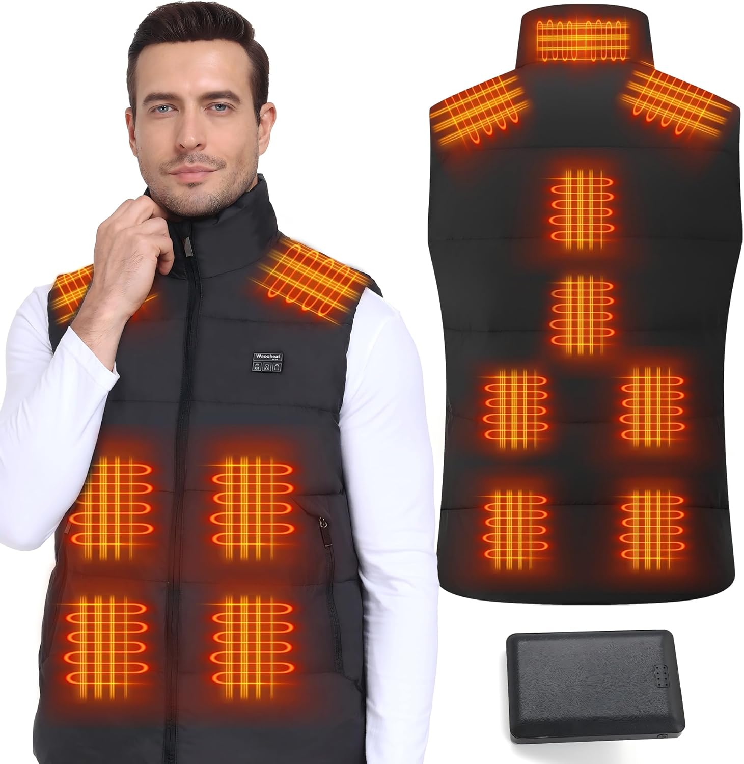 Mens Heated Vest Women Electric Heating Vests Jacket Winter