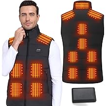 Mens Heated Vest Women Eletric Heating Vests Jacket Winter Clothing with 10000mAh Rechargeable Battery Pack