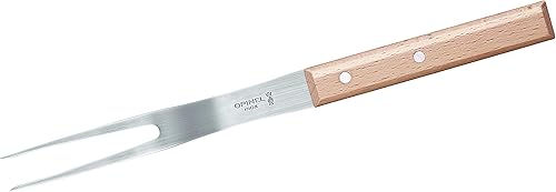 Opinel Tenedor de talla de acero inoxidable paralelo
