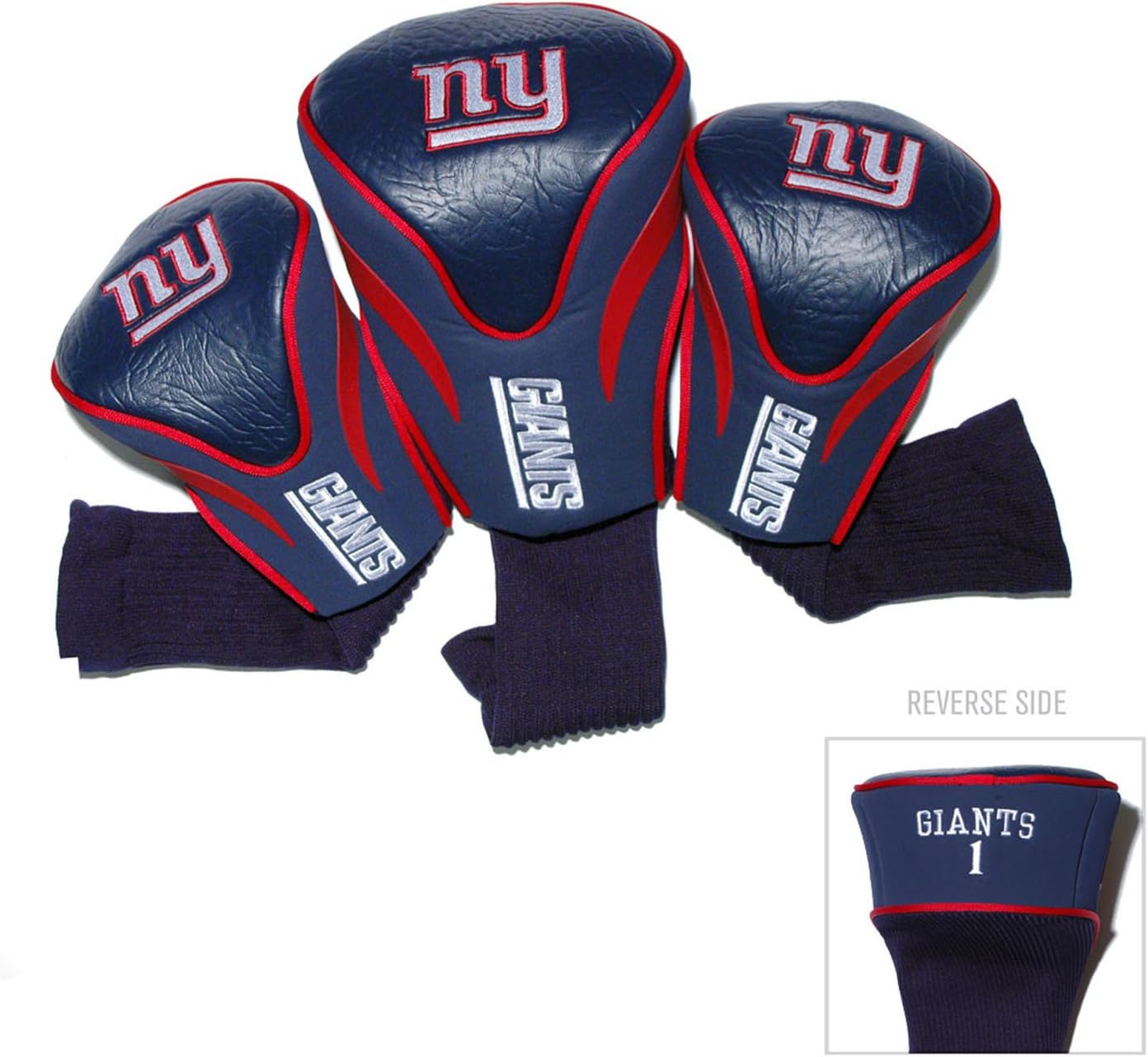 Team Golf NFL Numbered 1, 3, & X, Fits Oversized Drivers, Utility, Rescue & Fairway Clubs, Velour Lined for Extra Club Protection