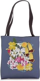 Flowers of Taiwan Word Art - Taiwanese Pride Tote Bag