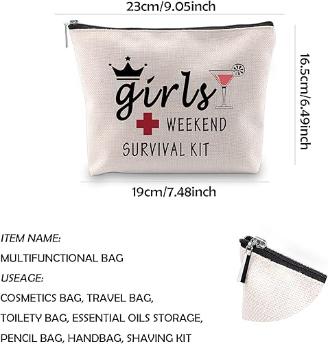 Miniatura 2 de WCGXKO Kit de supervivencia de fin de semana, bolsa de maquillaje, bolsa de maquillaje, regalo de viaje de fin de semana para mejor amigo,