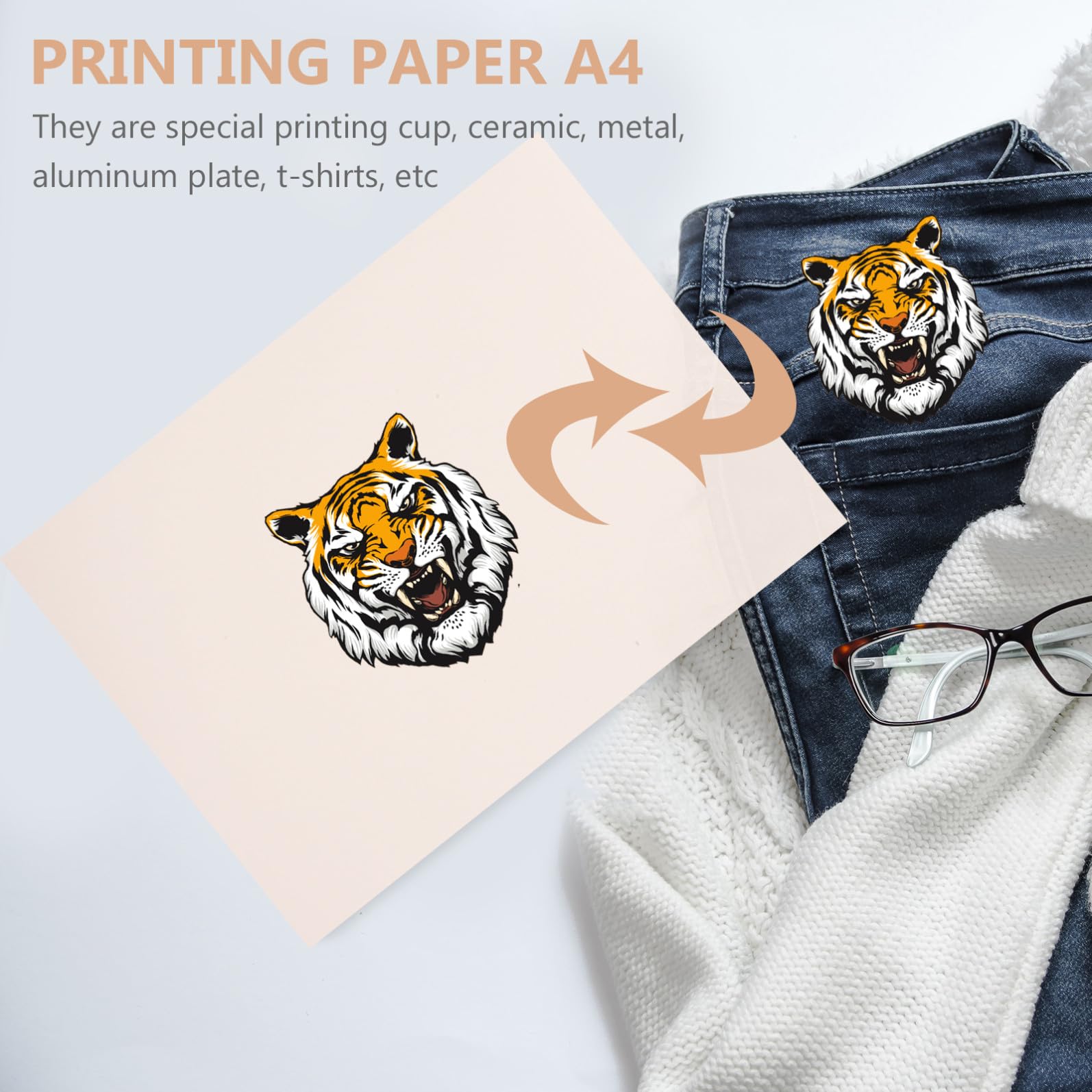 100stücke Sublimationspapier Für Wärmetransfer Für Textilien Kunststoffe Hochwertige Transferblätter Für Chemische Fasern Einfach Zu Verwenden Sicher Der Anwendung