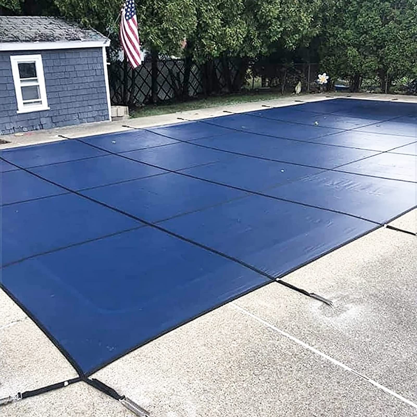 Pool Laubschutznetz | 3x5m | Rechteckig | Verstärkte Ränder | Für Alle Jahreszeiten